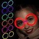 Glow Stick Parti Gözlüğü Glow Partisi Yuvarlak Şekilli Fosforlu Gözlük 6 Adet