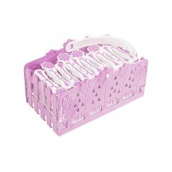 Papatya Desenli Sepet ve 20 Adet Mandal Seti Papatya Desenli Sepet ve 20 Adet Mandal Seti