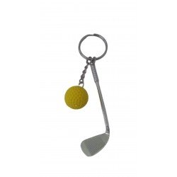 Gerçekçi Golf Tasarımlı Şık Anahtarlık Kolye Çanta Süsü Golf Keychain - Sarı Renk