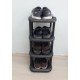 4 Katlı Siyah Plastik Midi Boy Tekli Ayakkabılık