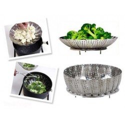 Buharda Pişirme Aparatı Haşlama Sepeti Buharda Pişirme Aparatı Haşlama Sepeti