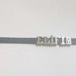 Kişiye Özel - İsme Özel Bileklik - Siyah