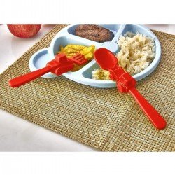 Figürlü Mama Çatal Kaşık Seti - Kırmızı Figürlü Mama Çatal Kaşık Seti - Kırmızı