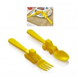 Figürlü Mama Çatal Kaşık Seti - Sarı Figürlü Mama Çatal Kaşık Seti - Sarı