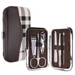 6 Parça Profesyonel Manikür Seti -Tırnak  Makası- Kaş Makas- Cımbız - Törpü Seti