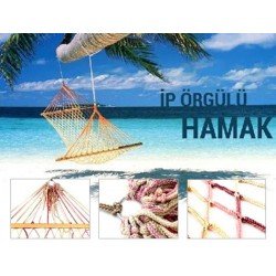 İp Örgülü Ahşap Hamak İp Örgülü Ahşap Hamak
