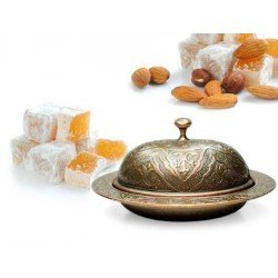 Osmanlı Motifli Lokumluk - Küçük Boy - Bakır Osmanlı Motifli Lokumluk - Küçük Boy - Bakır