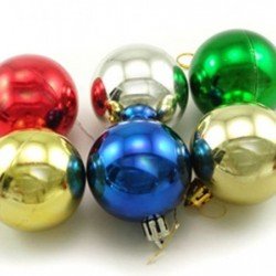 Yılbaşı Ağacı Süsü Parlak Top 6 Adet - Büyük Boy Yılbaşı Ağacı Süsü Parlak Top 6 Adet - Büyük Boy