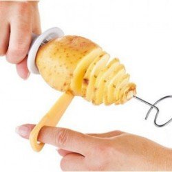 Spiral Patates Dilimleyici Aparat Çubukta Patates Cips Yapma