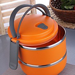 Sefer Tası Yemek Termosu Saklama Kabı Termosu 2li - ÇELİK Sefer Tası Yemek Termosu Saklama Kabı Termosu 2li - ÇELİK