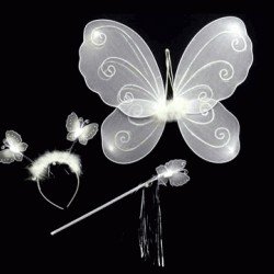 Gösteri Kelebek Kanadı (3 Parça)-Beyaz Gösteri Kelebek Kanadı (3 Parça)-Beyaz