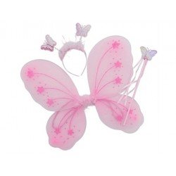 Gösteri Kelebek Kanadı (3 Parça)-Pembe Gösteri Kelebek Kanadı (3 Parça)-Pembe