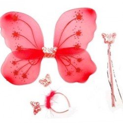 Gösteri Kelebek Kanadı (3 Parça)-Kırmızı Gösteri Kelebek Kanadı (3 Parça)-Kırmızı