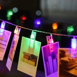 Renkli Işıklı Mandallı Fotoğraf Albümü 10 lu - RGB Renkli Işıklı Mandallı Fotoğraf Albümü 10 lu - RGB
