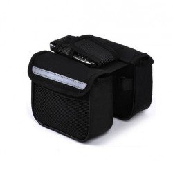 Bisiklet Çok Amaçlı Heybe Çanta  Kadro Üstü Telefon Tutuculu - Siyah