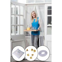 Mıknatıslı Manyetik Kapı Sinekliği Sineklik Tülü Perde (60cm x 210cm 2 Adet Tül) Mıknatıslı Manyetik Kapı Sinekliği Sineklik Tülü Perde (60cm x 210cm 2 Adet Tül)