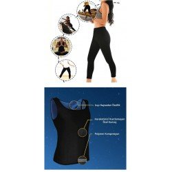 Termal Sauna Tayt + Atlet TAKIM ( S ) Neotex Terletme Takımı Termal Sauna Tayt + Atlet TAKIM ( S ) Neotex Terletme Takımı