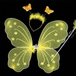 Gösteri Kelebek Kanadı (3 Parça)-Sarı Gösteri Kelebek Kanadı (3 Parça)-Sarı