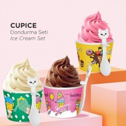 Cupice Kaşıklı Dondurma Ve Puding Kabı 2 Adet