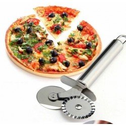 Çİft Başlı Metal Pizza Kesici ve Hamur Ruleti Çİft Başlı Metal Pizza Kesici ve Hamur Ruleti