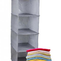  4 Gözlü Dolap Organizer Zebra Model