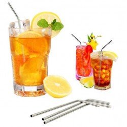 Metal Pipet - Paslanmaz Çevre Dostu Metal 2li Pipet Fırça Seti Metal Pipet - Paslanmaz Çevre Dostu Metal 2li Pipet Fırça Seti