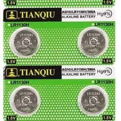 Buton Pil - Saat Lazer Hesap Makinesi Pili 10lu Paket AG10 - LR1130H - 389A -1.55V Buton Pil - Saat Lazer Hesap Makinesi Pili 10lu Paket AG10 - LR1130H - 389A -1.55V