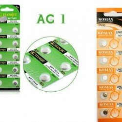 Buton Pil - Saat Lazer Hesap Makinesi Pili 10lu Paket AG1 LR621/LR60 1.55V Buton Pil - Saat Lazer Hesap Makinesi Pili 10lu Paket AG1 LR621/LR60 1.55V