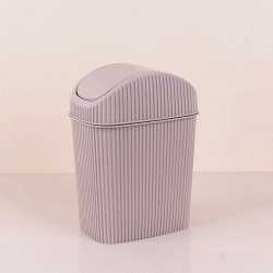 Döner Kapaklı Mini Çöp Kovası 2.5 LT - Krem