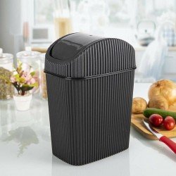 Döner Kapaklı Mini Çöp Kovası 2.5 LT - SIYAH Döner Kapaklı Mini Çöp Kovası 2.5 LT - SIYAH