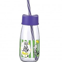Pipetli Su Ve Süt Şişesi Cam 250 ML - Mor