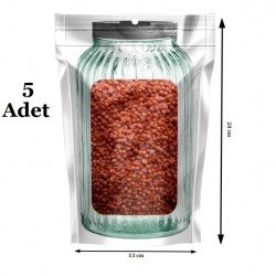 Kavanoz Görünümlü Kilitli Saklama Poşeti Çıtçıtlı ve Pratik Torba 5 Adet Kavanoz Görünümlü Kilitli Saklama Poşeti Çıtçıtlı ve Pratik Torba 5 Adet