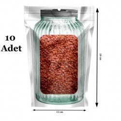 Kavanoz Görünümlü Kilitli Saklama Poşeti Çıtçıtlı ve Pratik Torba 10 Adet Kavanoz Görünümlü Kilitli Saklama Poşeti Çıtçıtlı ve Pratik Torba 10 Adet