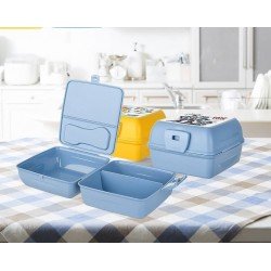 Luna 3 Bölmeli Çatal Bıçaklı Beslenme Kabı - Diyet Kabı - Çatal Kaşıklı Luna 3 Bölmeli Çatal Bıçaklı Beslenme Kabı - Diyet Kabı - Çatal Kaşıklı