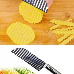 Tırtıklı Patates Kesme Bıçağı - Şekilli Sebze ve Meyve Dilimleyici