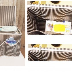 Tutturma Aparatlı Bebek Beşik Başucu Düzenleyici Kapaklı 5 Bölmeli Organizer Tutturma Aparatlı Bebek Beşik Başucu Düzenleyici Kapaklı 5 Bölmeli Organizer