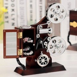 Projektör Şeklinde Takı Çekmeceli Müzik Kutusu Projektör Şeklinde Takı Çekmeceli Müzik Kutusu