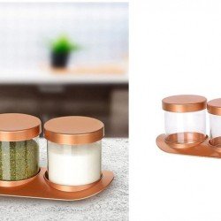 Bronz Baharat Seti Lüx 3lü Set