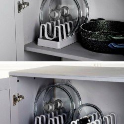 6 Bölmeli Tencere Kapak Rafı - Tencere Kapak Organizeri 6 Bölmeli Tencere Kapak Rafı - Tencere Kapak Organizeri