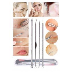 4 lü Kutulu Paslanmaz Komedon Akne - Siyah Nokta Temizleyici Set 4 lü Kutulu Paslanmaz Komedon Akne - Siyah Nokta Temizleyici Set