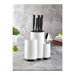 3 Bölmeli Kaşıklık - Şef Bıçaklık Standı Beyaz 3 Bölmeli Kaşıklık - Şef Bıçaklık Standı Beyaz