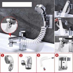 Ayarlanabilir Hortumlu Hareketli Banyo Mutfak Lavabo Musluk Duş Başlığı Ayarlanabilir Hortumlu Hareketli Banyo Mutfak Lavabo Musluk Duş Başlığı