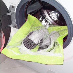 Sarı- Fermuarlı - Hassas Çamaşır Terlik  Ayakkabı Yıkama Filesi Büyük Boy