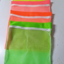 4 Adet 4 Renk  Fermuarlı - Hassas Çamaşır Terlik  Ayakkabı Yıkama Filesi Büyük Boy