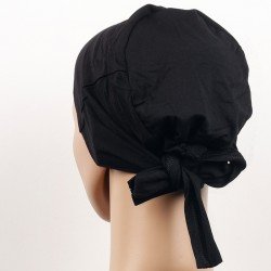 Dikişsiz Bağlamalı Tesettür Bone - Bağlamalı Bandana