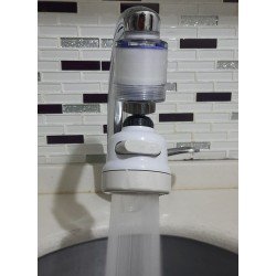 Filtreli Kireç Önleyici 360 Derece Dönen Hareketli Musluk Başlığı - 3 Fonksiyonlu - Krem Filtreli Kireç Önleyici 360 Derece Dönen Hareketli Musluk Başlığı - 3 Fonksiyonlu - Krem