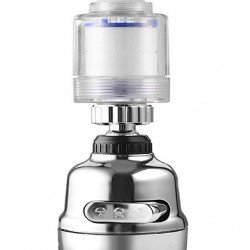 Filtreli Krom 3 Fonksiyonlu  Oynar Musluk Başlığı - 360 Derece Dönebilen