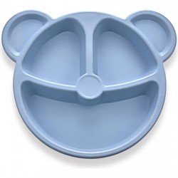 Sevimli Ayıcık 3 Bölmeli Mama Tabağı Tabldot - Mavi Sevimli Ayıcık 3 Bölmeli Mama Tabağı Tabldot - Mavi