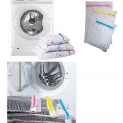 3&#39;lü Çamaşır Yıkama Filesi Set Renkli Fermuarlı Pratik Çamaşır Yıkama Filesi Seti 3 Boy