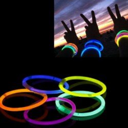 10 Adet Karanlıkta Işık Veren Bracelet Fosforlu Kırılan Çubuk Bileklik